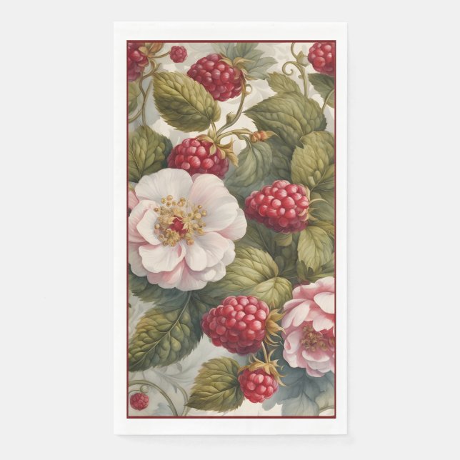 Himbeere und Blume Handtuch Stil Napkins Serviette (Vorderseite)