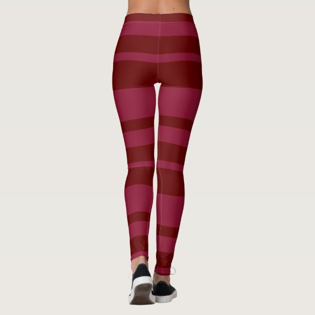 Himbeere und Burgund Leggings (Rückseite)