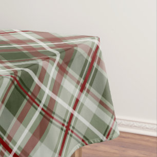 Himbeere und dunkelgelbe Weihnachten kariert Tischdecke