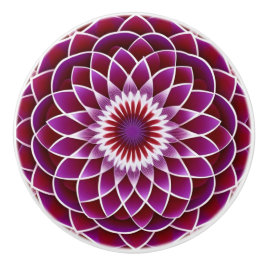 Himbeere und Lila Dahlia Keramikknauf