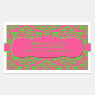 Himbeere und Limones Rechteckiger Aufkleber