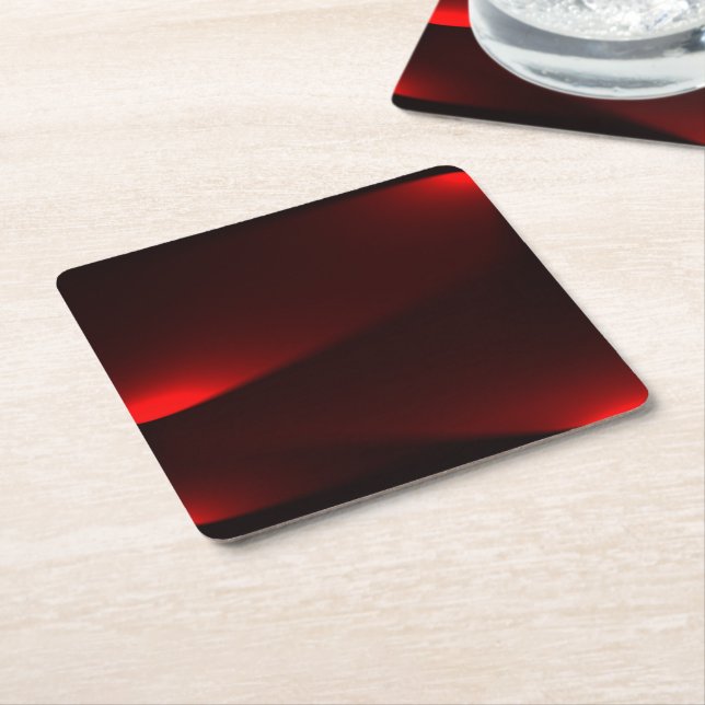 Himbeere und schwarze Lichter Rechteckiger Pappuntersetzer (angewinkelt)