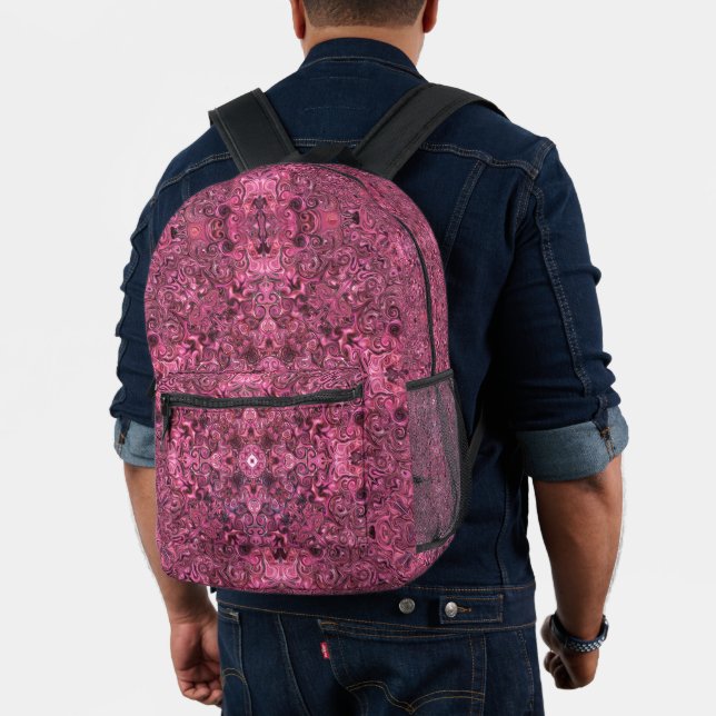 Himbeere Wirbel Bedruckter Rucksack (Insitu (Modell))