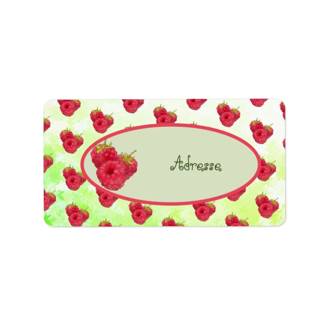 Himbeeren Adressikleber Adressaufkleber (Vorne)