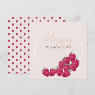 Himbeeren Aquarellbilder Karte