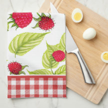 Himbeeren auf Red Gingham