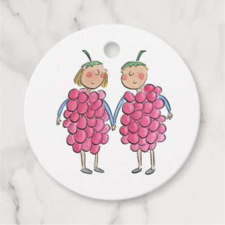 Himbeeren Geschenkanhänger