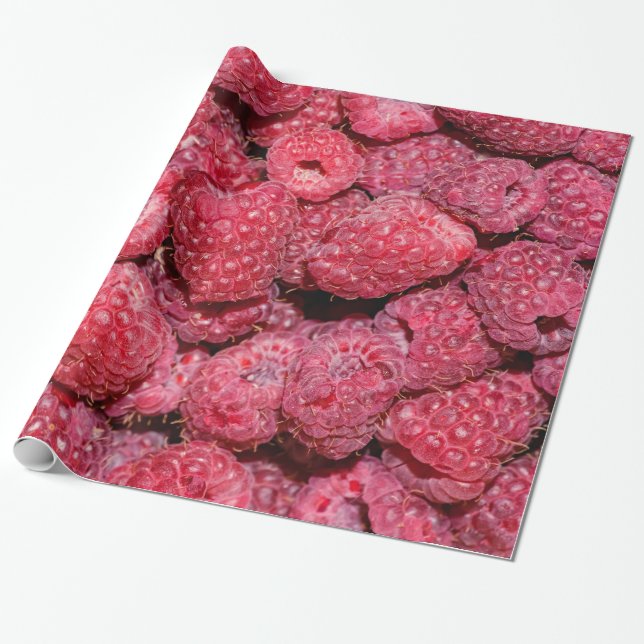 Himbeeren Geschenkpapier (Ungerollt)