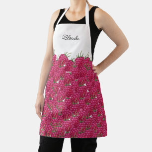 Himbeeren Handgemaltes Wasserfarbenmuster Schürze