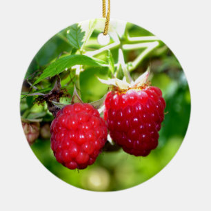 Himbeeren Keramikornament