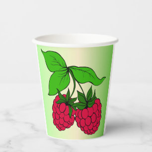 Himbeeren Pappbecher