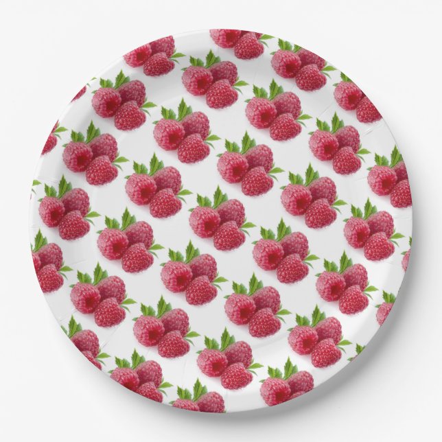 Himbeeren Pappteller (Vorderseite)