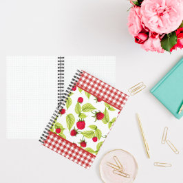 Himbeeren: Red Gingham Bullet Journal Notizbuch