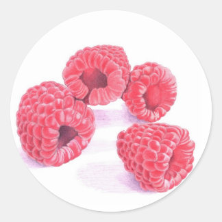 Himbeeren Runder Aufkleber