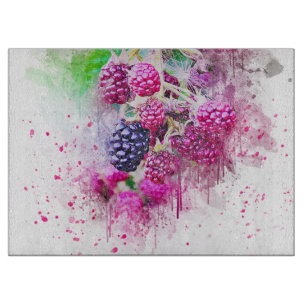 Himbeeren Schneidebrett