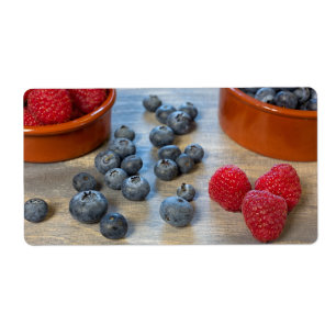 Himbeeren und Blaubeeren