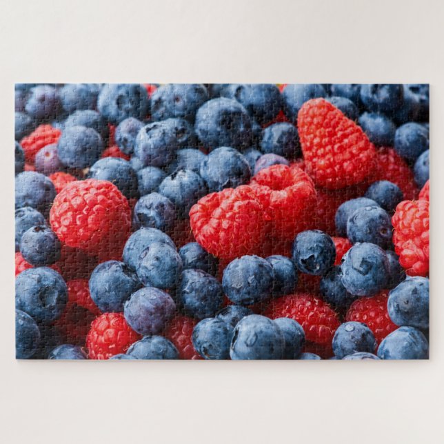 Himbeeren und Blaubeeren Puzzle (Horizontal)
