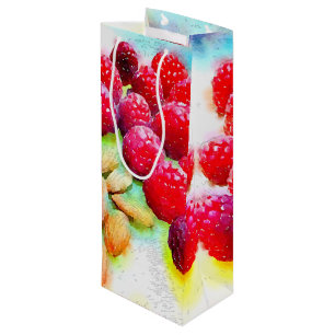 Himbeeren und Mandeln Geschenktüte Für Weinflaschen