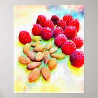 Himbeeren und Mandeln