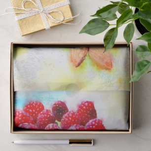 Himbeeren und Mandeln Seidenpapier
