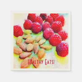 Himbeeren und Mandeln Serviette