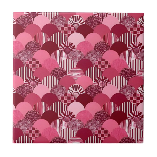 Himbeerfliesen Fliese (Vorderseite)