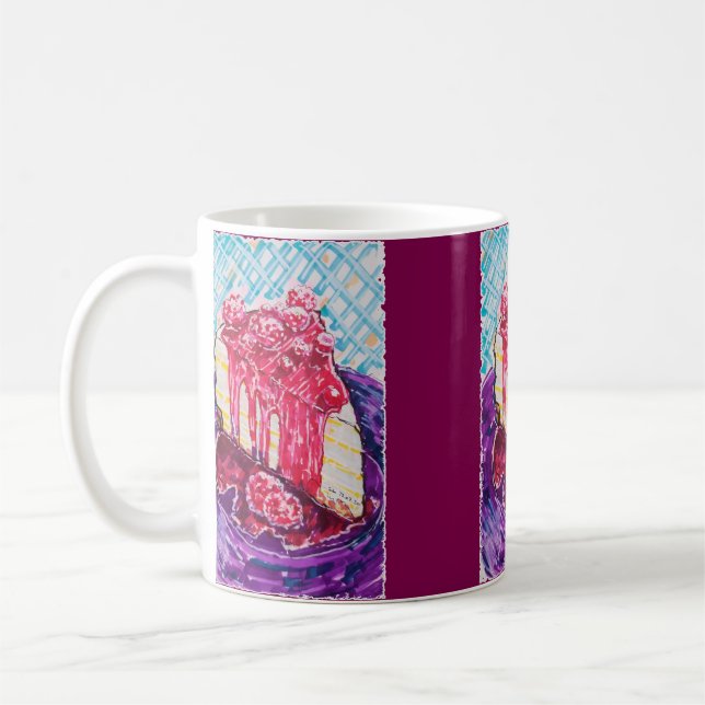 Himbeerkuchen Kaffeetasse (Links)