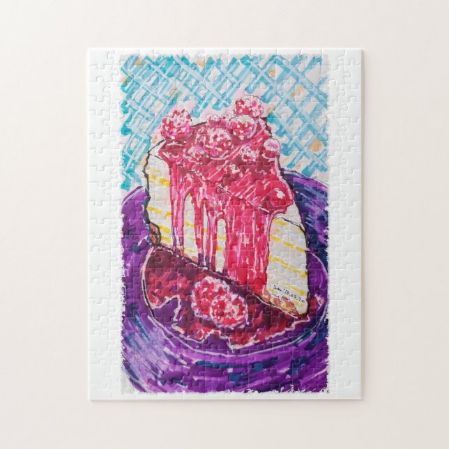 Himbeerkuchen Puzzle (Vertikal)