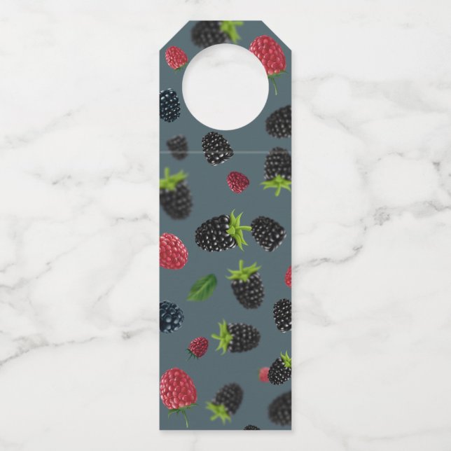 Himbeermuster 2 flaschenanhänger (Vorderseite)