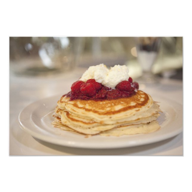 Himbeerpfannkuchen Fotodruck (Vorne)