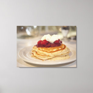Himbeerpfannkuchen Leinwanddruck