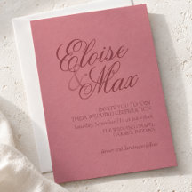 Himbeerrosa moderne Kalligrafie Minimalistisch