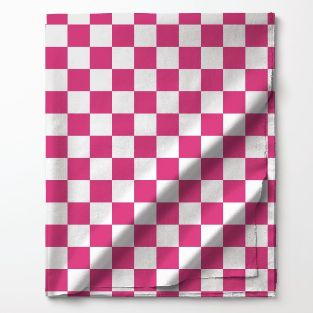 Himbeerrosa und weißes kariertes Muster Stoff (Von Creator hochgeladen)