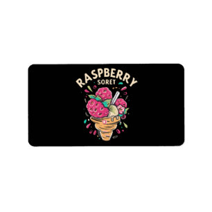 Himbeersorbet adressaufkleber