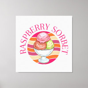 Himbeersorbet Leinwanddruck
