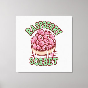 Himbeersorbet leinwanddruck