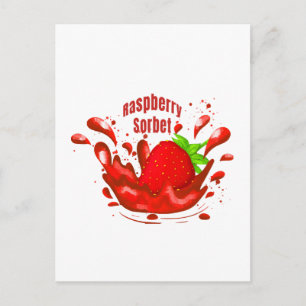 Himbeersorbet Postkarte
