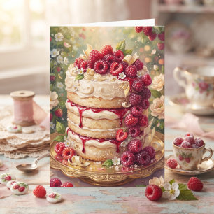 Himbeervanillekuchen Alles Gute zum Geburtstag N Karte