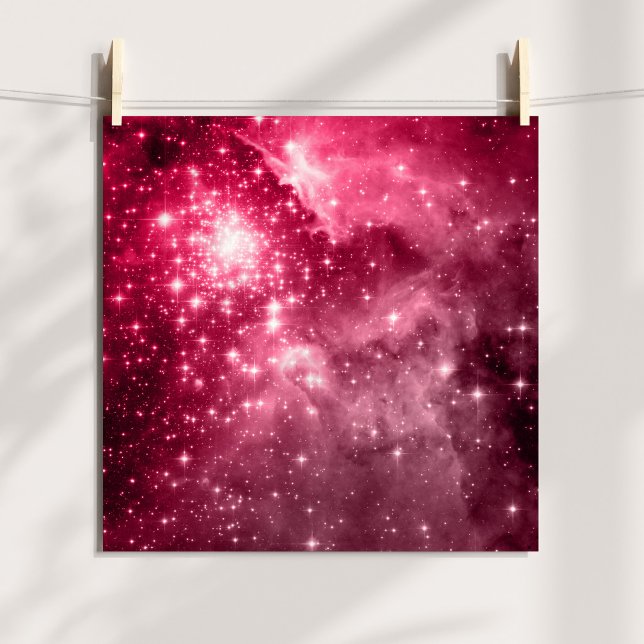Himberry Stars Poster (Raspberry Stars Tinted Celestial Photo Poster)