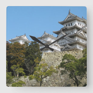 Himeji Castle 姫 路 城, Hyogo, Japan Quadratische Wanduhr
