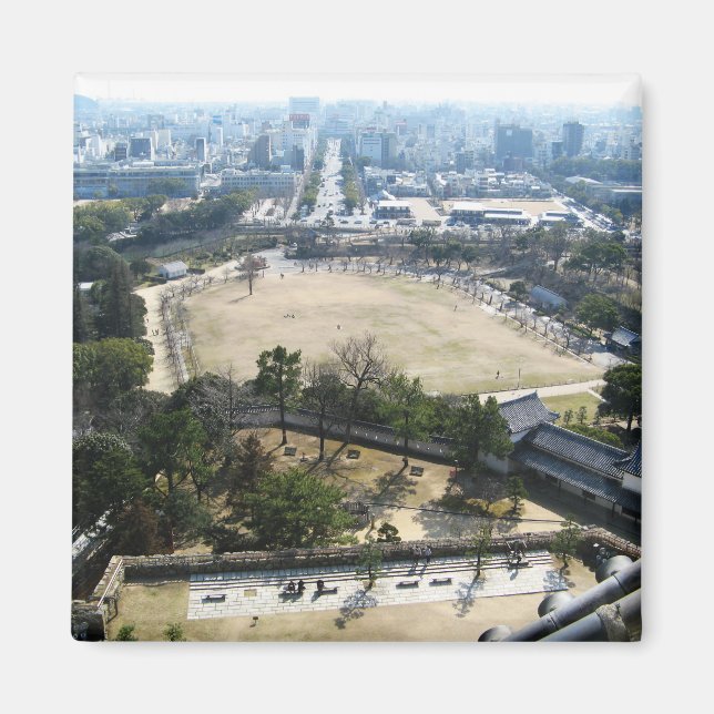 Himeji, Japan (Blick von der Burg auf der Spitze) Magnet (Vorne)
