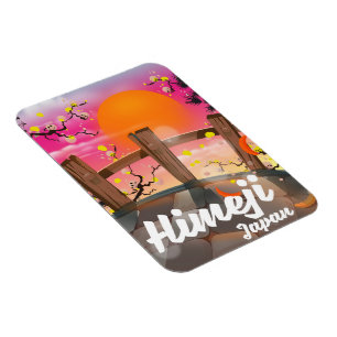 Himeji Japan blüht Poster. Magnet