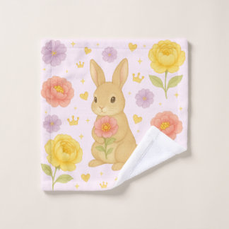 HIMEKARI Floral Bunny Wash Towel – Pink Waschlappen