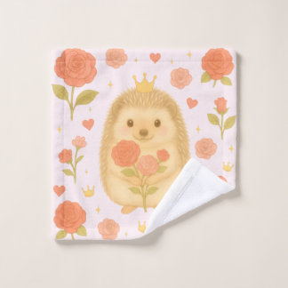 HIMEKARI Floral Hedgehog Wash Towel – Pink Waschlappen