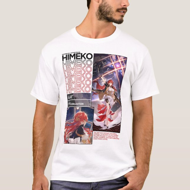 Himeko Character Info - Honkai Star Rail T-Shirt (Vorderseite)