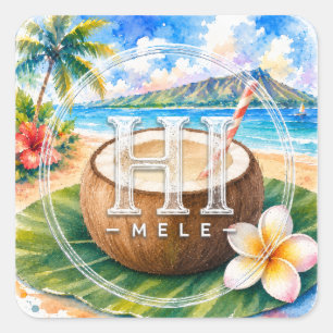 HIMELE Little Hawaiʻi Sticker — Kokosnuss