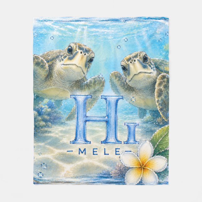 HIMELE-Wurfdecke Honu unterstützen Fleecedecke (Vorderseite)