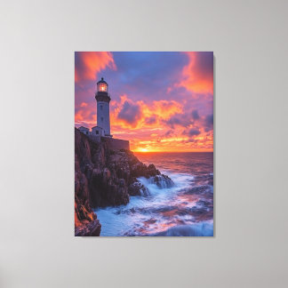 Himmel auf dem Leuchtturm Leinwanddruck