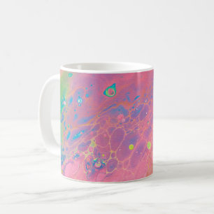 Himmel auf der Venus Coral Pink Galaxy Acrylic Pou Kaffeetasse