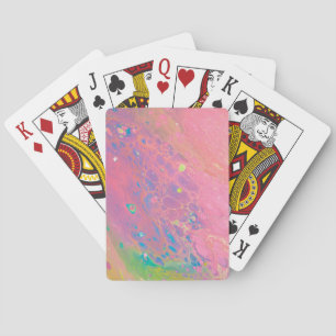Himmel auf der Venus Coral Pink Galaxy Acrylic Pou Spielkarten